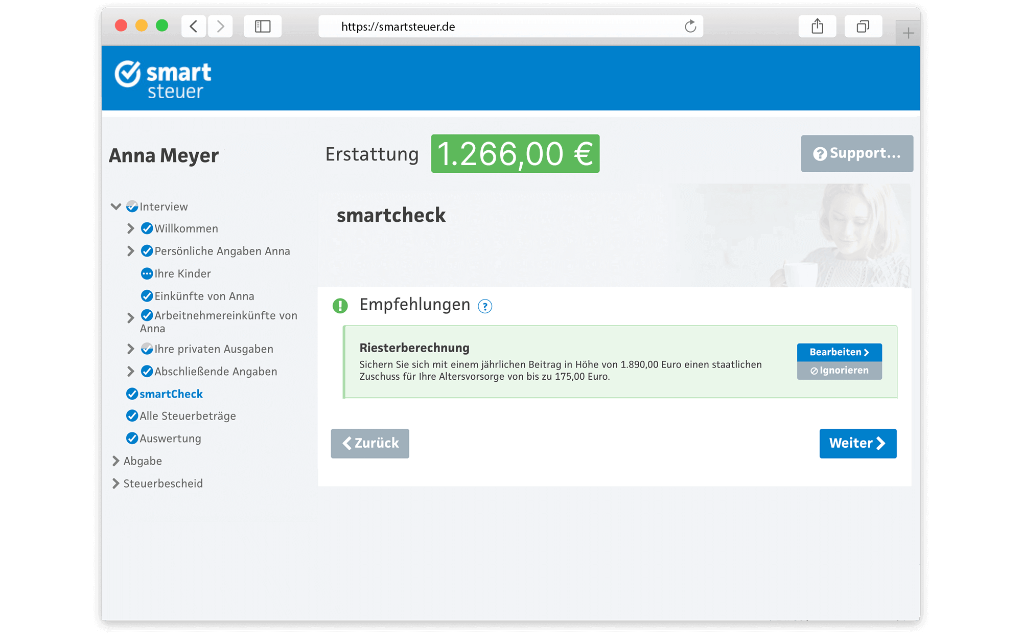 smartCheck Empfehlungen